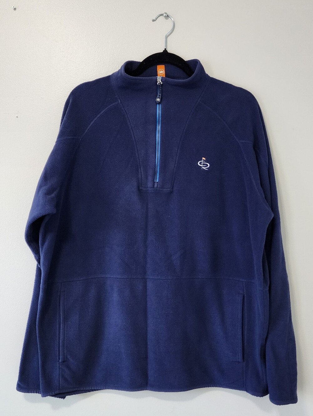 Peter Millar Navy Blue Fleece Quarter Zip Pullover Men's L